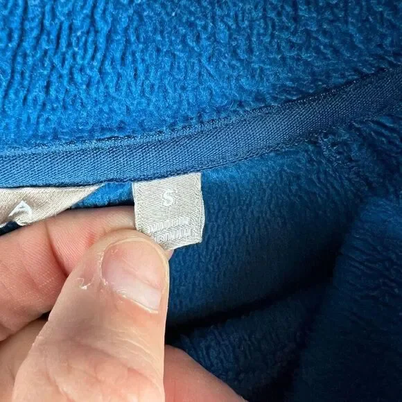 Athleta Women's Blue Fleece Lined Hoodie Sweatshirt Size S - Picture 5 of 10